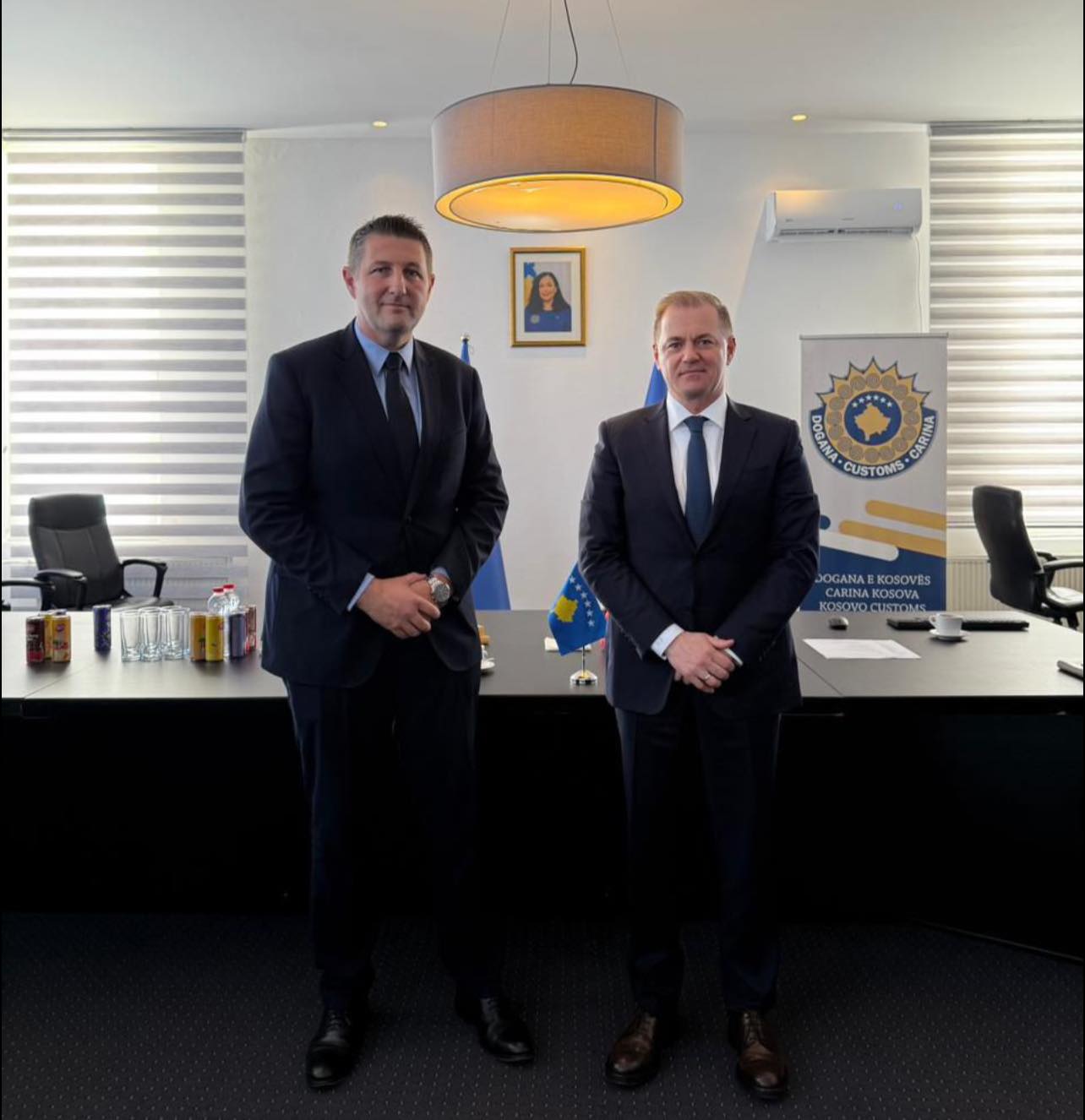 Dogana e Kosovës priti në vizitë Drejtorin e Përgjithshëm të Doganave të Shqipërisë